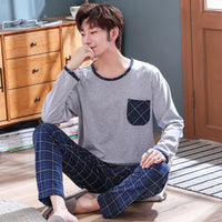 Men's Springsummer Thin Casual Pure Plus Size Middle Aged Homewear