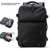 Men's Vacuum Compression Backpack Multifunctional Travel Bag Computer Bag