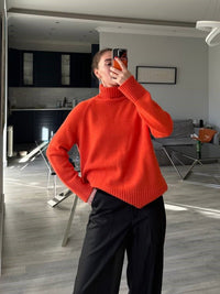 Elegant Commuter's All-matching Solid Color Raglan Sleeve Sweater For Women