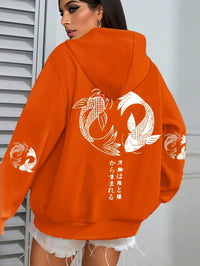 Harajuku Illustration-Print Womens Japanese Mallow Sweatshirt