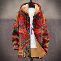 Coat Multi-color Zipper Hooded Thickened Lining