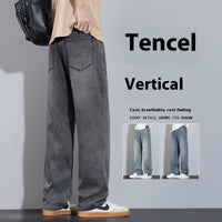 Straight Casual Ice Oxygen Bar Ice Silk Wide Leg Trousers