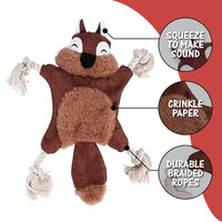 Dog Toys, Stuffed, Chewing, Plush, Squeaky Animal Pet Toys, Puppy, Fox, Squirrel, Dog, Cat, Chewing, Squeaky Toys, Pet Supplies