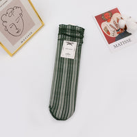 Japanese Mesh Bunching Socks Women