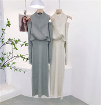Vintage Soft Off-shoulder Womens Dress