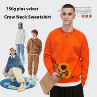 Men's Clothing Fallwinter Fleece-lined Solid Color