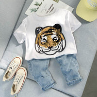 Panda Boys Short Sleeve T-Shirt Half Sleeve Top