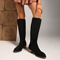 Slimming Suede Boots Women's Side Zipper Stiletto Heel Long Fashion