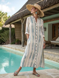 Fashionable Retro V-Neck Elegant Womens Dress