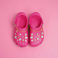 DIY Decorative Rhinestone Metal Shoe Buckle Chain Accessories