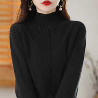 Women's Thickened Half-high Collar Cotton Long-sleeved Bottoming Sweater