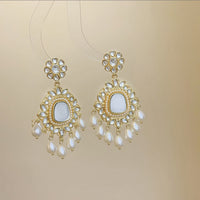 New Heavy Industry High End Flower Tassel Necklace Earrings