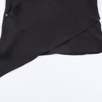 European And American-style Fashionable Versatile Satin-textured Halter-neck Top