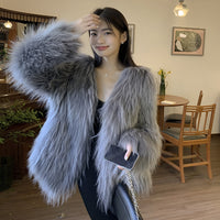 Coat Women's Long Young Fashion V-neck