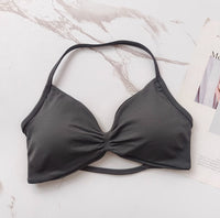 Womens High-intensity Halter Bra With Chest Pads