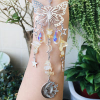 Butterfly Style Sun And Moon Accessories Crystal Ball Wind Chimes