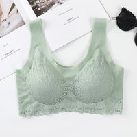 Latex Underwear Women's Seamless Lace Sleep Bra