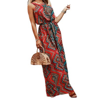 Neck-hanging Sleeveless Waist-cinching Figure-flattering Dress For Women