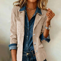 Winter Western-style Suede-Look Biker Jacket Coat