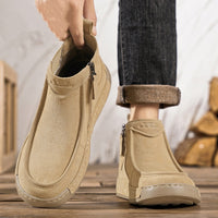 Autumn Side Zipper Vgenuine Leather Non-slip Work Shoes