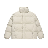 Men's Solid Color Plaid Cotton Coat