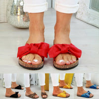 Plus Size Bow Slippers New Platform Beach Shoes Women