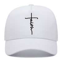 Cross English Embroidery Breathable Baseball Cap
