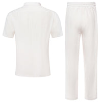 Men's Stand-Up Collar Breathable Shirt And Loose-Fitting Trousers Set