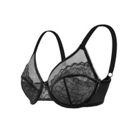 Women's Plus Size Bra Ultra-thin See-through Underwear