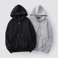 Men's Autumn And Winter Fleece Lined Padded Warm Keeping Zipper Cardigan Casual Sweatshirt