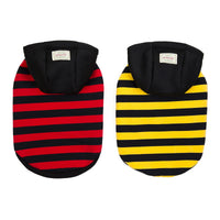 Pet Clothes Autumn And Winter  Striped Two-leg Cotton Coat