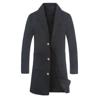 Casual Fashion Solid Color Mid-length Single-breasted Jacket