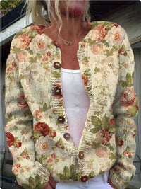 3D Digital Printing Cardigan Coat Outerwear Women