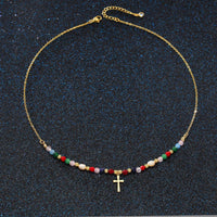 Cross Pendant Clavicle Chain Fashionable Minimalist Womens Jewelry