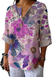 Women's Fashion Personalized Cotton Shirt Casual Top