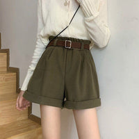 Women's Autumn Winter Corduroy Shorts  Loose Fit Pants