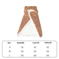 New Pet Cloak Cute Cotton Velvet Winter Warm For Cats And Dogs Cute Sleeping Blanket