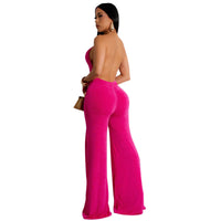 New Fashion Jumpsuit Women's Solid Color Sexy Casual