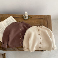 All-match Men And Women Baby Children's Round Neck Handmade Top