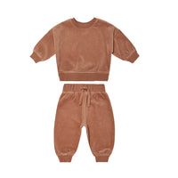 Two Piece Set Of Round Neck Long Sleeved Trousers