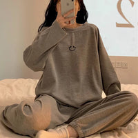 New Women's Pajamas Long-sleeve Thin Casual And Super-comfy Loungewear Set