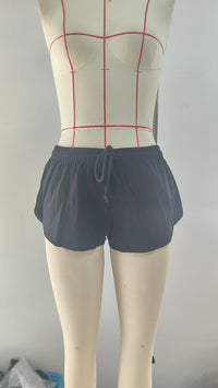 Women's Casual Sports Shorts With Elastic Waistband And Drawstring