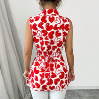 European And American Sleeveless Shirt Women's Fake Lapel