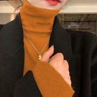 New Fallwinter High-neck Base Sweater With A Cozy Layered Look