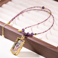 Niche High-end Jiuzi Li Fire Bead Clavicle Necklace