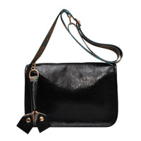 Casual Single Shoulder Solid Color Large Capacity Wide Shoulder Strap Bag