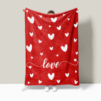 Heart Printing Blanket Warm Lunch Break