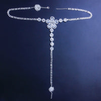European And American New Sexy Yellow Flower Rhinestone Underwear Body Chains Women's Stylish Beach Accessories Body Chain