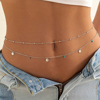 Popular Ornament Simple Transparent Rhinestone Waist Chain