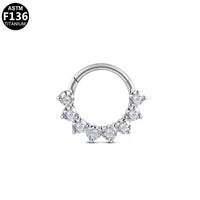 G23 Titanium Alloy Zircon Nose Stud